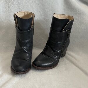 Freebird Carly by Steven Black Leather Ankle Boots